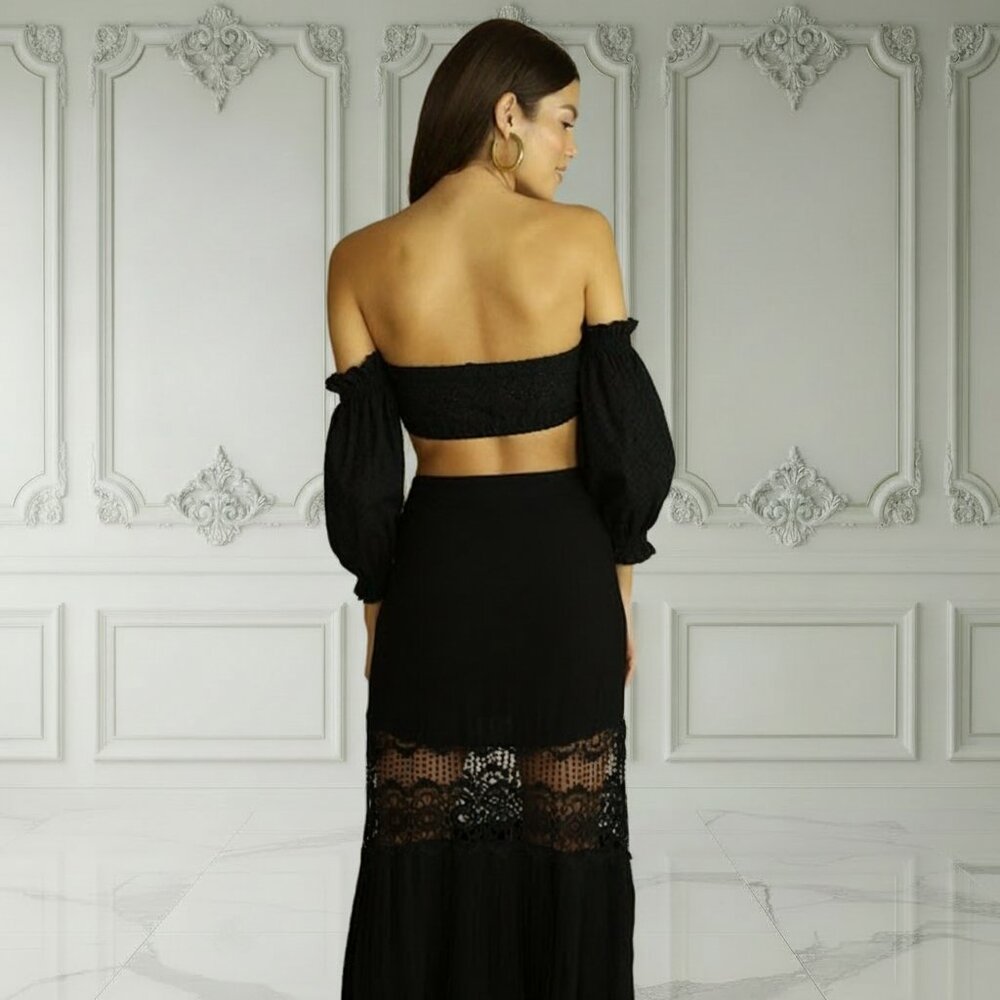 28. etophe studios Woven Crop Top - Black
